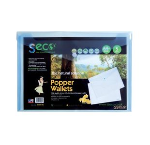 Ss Eco Popper Wallet Pk 5 Blue