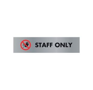 Acryl Sign Staff Only Alum