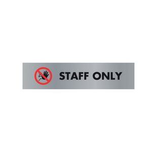Acryl Sign Staff Only Alum