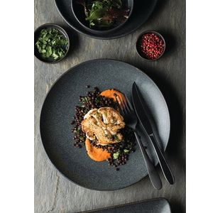 Murra Ash Walled Plate 27Cm Pk6