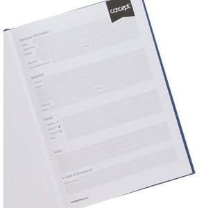 Concept Blue A4 160Pg Hardback Notebook