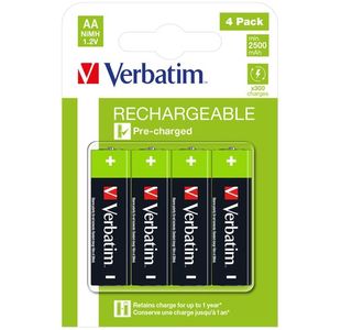 Verbatim Aa Rchb Batteries Pk4