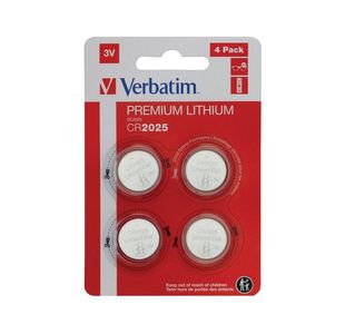 Verbatim Cr2025 3V Lih Battery Pk4