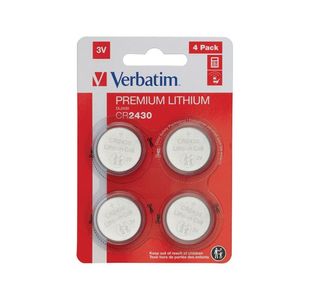 Verbatim Cr2430 3V Lih Battery Pk4