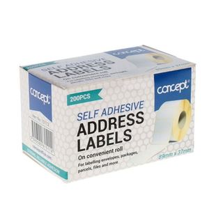 Concept Roll 200 Self Adhesive White Add