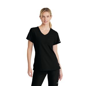 Sk102 Female Scrub Top Black L
