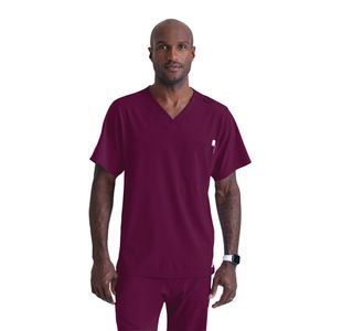 Sk0112 Unisex V Scrub Top Wine 3Xl
