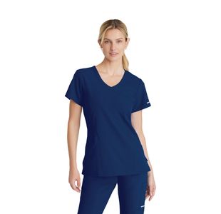Sk102 Female Scrub Top Navy L