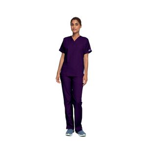 4700 Unisex Scrub Top Eggplant L