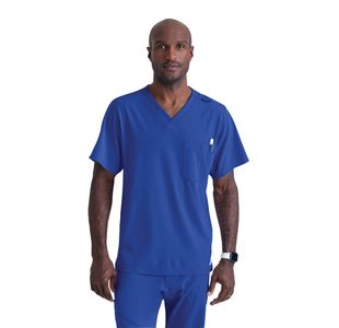 Sk0112 Unisex V Scrub Top Glxblu 3Xl
