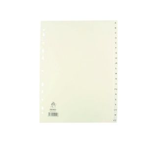 White A4 A-Z Polypropylene Index