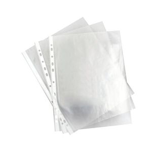 A4 Clear Punched Pockets Pk100