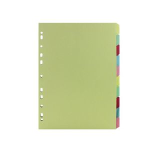 A4 Manilla Divider 10-Part Assorted