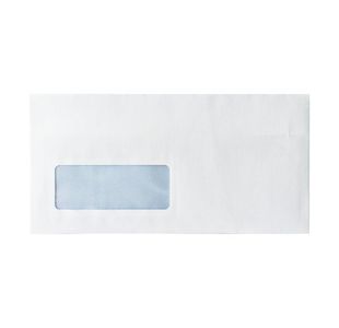 Envelope Dl Wdw 80Gsm Ss Wht Pk1000