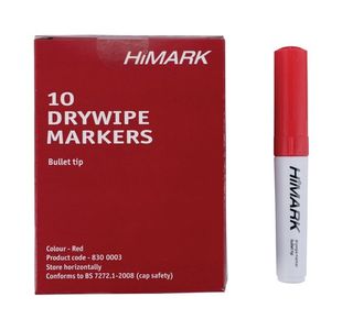 Red Whiteboard Marker Bullet Pk10