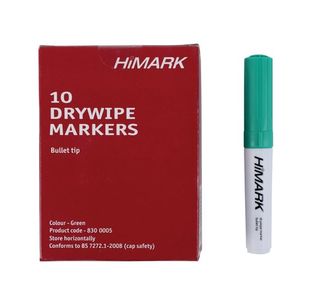 Green Whiteboard Marker Bullet Pk10