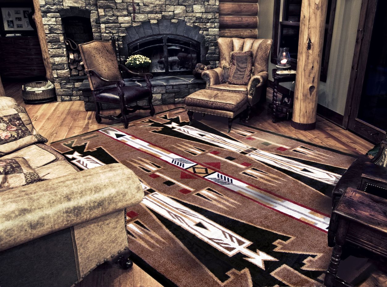 native american area rugs black