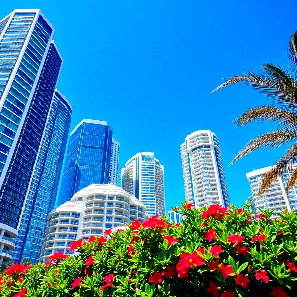 Städtische Symphonie: Wo Natur und Skyline verschmelzen